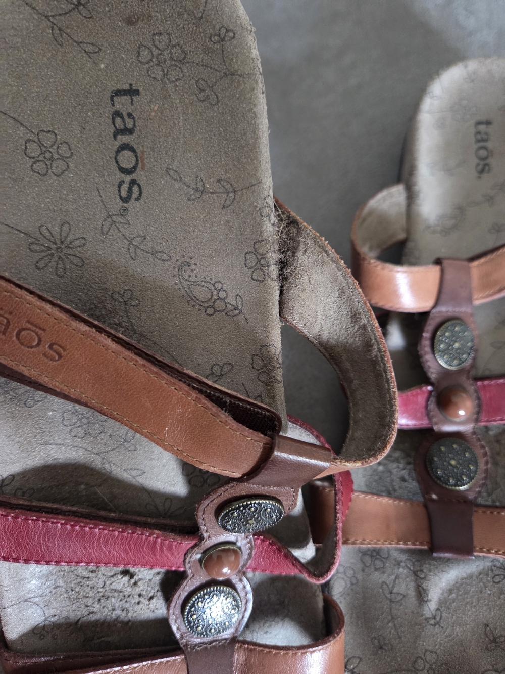 Taos Multi-Color Leather Strappy Sandals - Picture 5 of 7